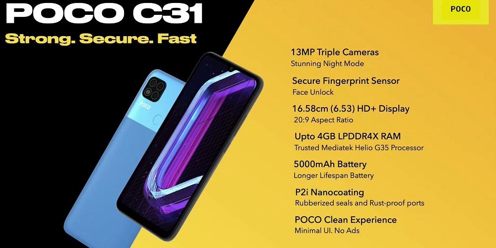 Poco C31 Next Sale Date 2nd Oct 12am Midnight Flipkart Price Rs 7999 Launch Date 5900